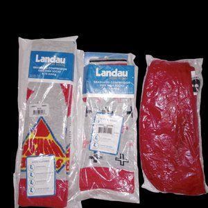 (2) pairs Graduated Compression Socks Shoe size 6-12.5 and (3) Red surgical caps